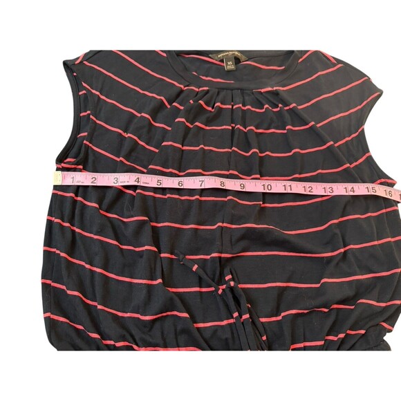Banana Republic Striped Dress w/ Pockets-Sz XS Keyhole Detail, Drawstring Waist - Picture 5 of 6